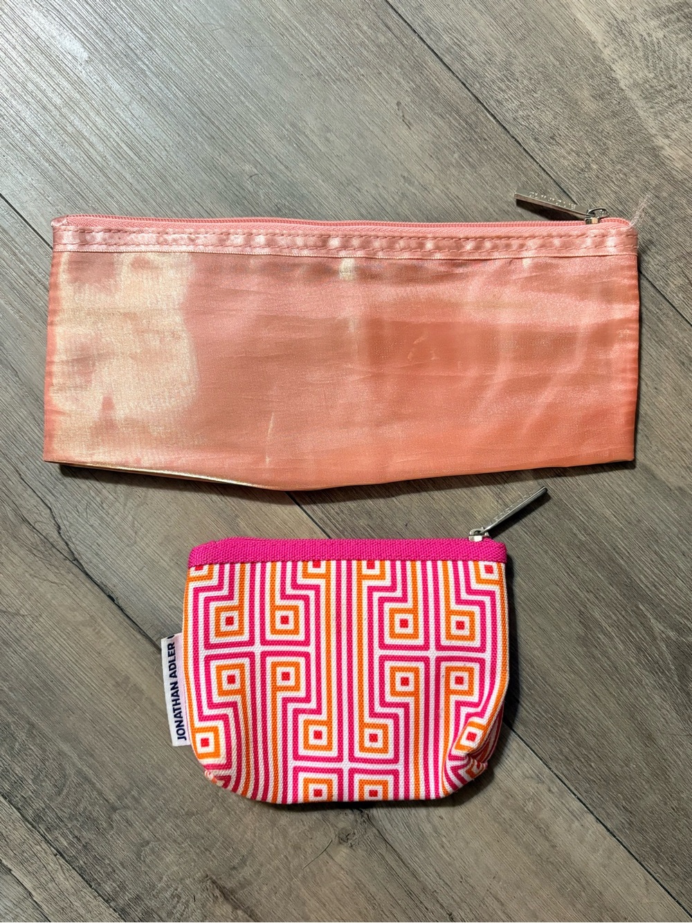 Clinique Cosmetic Bags – Jonathan Adler Geometric & Pink Sheer Shimmer Pouches